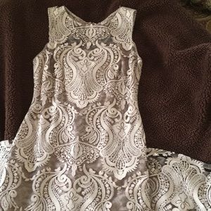 Size 8 Calvin Klein Gown Blush color worn once